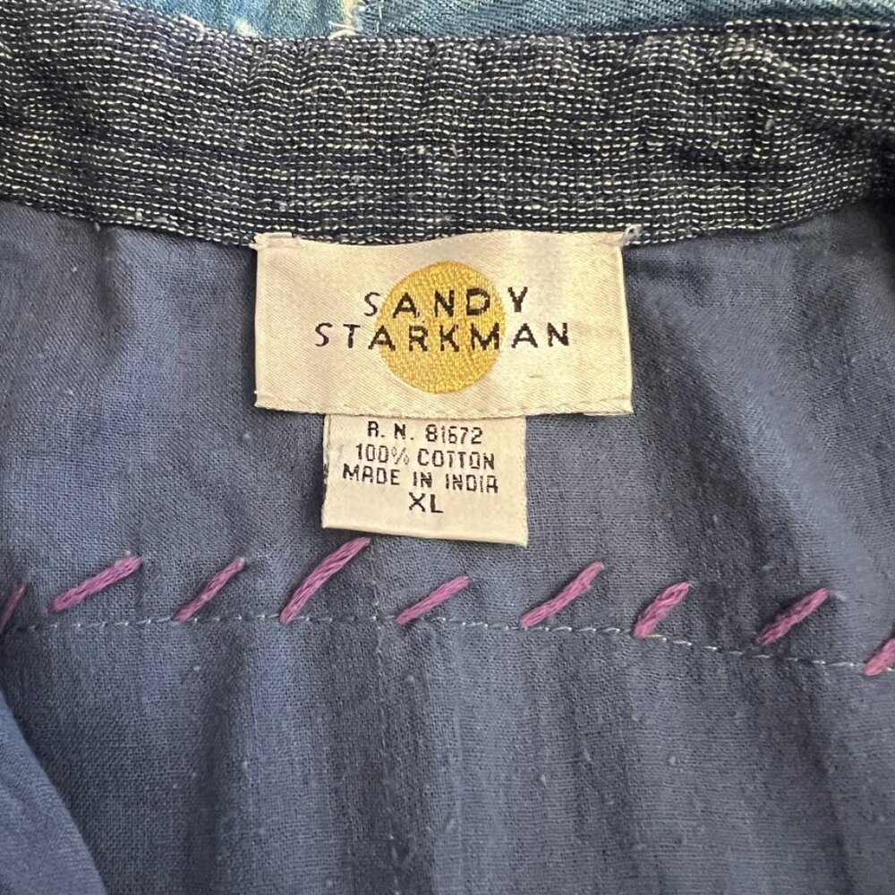 CANDY STARKMAN Art Asembled Long Sleeved Denim Shirt / Lightweight Jacket - Picture 4 of 7
